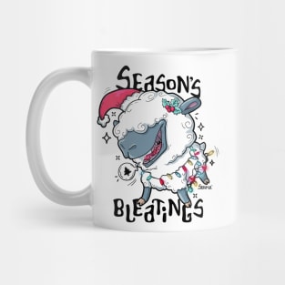 Season's bleatings sheep Christmas pun Mug